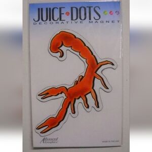 Orange Scorpion Decorative Magnet